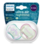 Chupete Ultra Air Nigth Time 0-6 Niña - Imagen 3