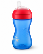 Vaso con boquilla blanda y resistente a las mordidas azul 300ml - Imagen 2