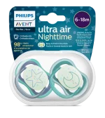 Chupete Ultra Air Nigth Time 6-18 Niño - Imagen 2
